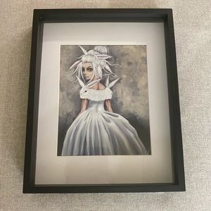 Framed print (bunny/off to the ball)